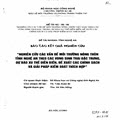 Nghiên cứu các vấn đề môi trường nông thôn Việt Nam theo các vùng sinh thái đặc trưng, dự báo xu thế diễn biến, đề xuất các chính sách và giải pháp kiểm soát thích hợp - ĐTN: Nghiên cứu các vấn đề môi trường nông thôn tỉnh Nghệ An theo các vùng sinh thái
