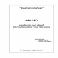 Nghiên cứu các vấn đề môi trường nông thôn Việt Nam theo các vùng sinh thái đặc trưng, dự báo xu thế diễn biến, đề xuất các chính sách và giải pháp kiểm soát thích hợp - ĐTN: Nghiên cứu các vấn đề môi trường nông thôn tỉnh Tiền Giang theo các vùng sinh th